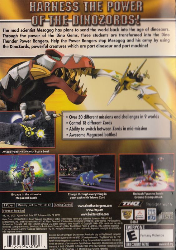 Power Rangers: Dino Thunder - PlayStation 2