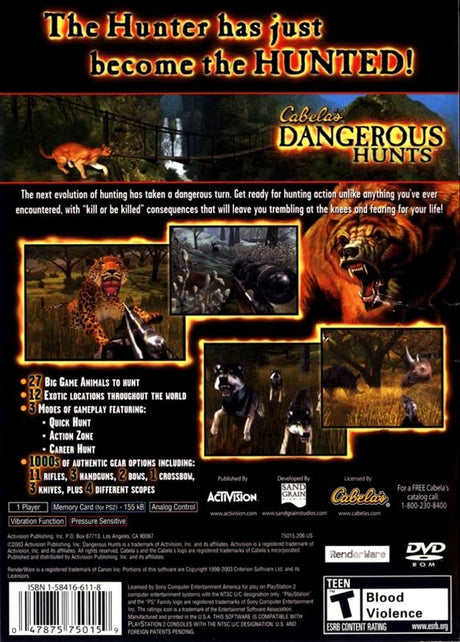 Cabela's Dangerous Hunts - PlayStation 2