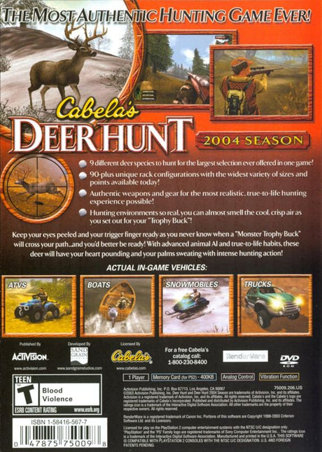 Cabela's Deer Hunt: 2004 Season - PlayStation 2