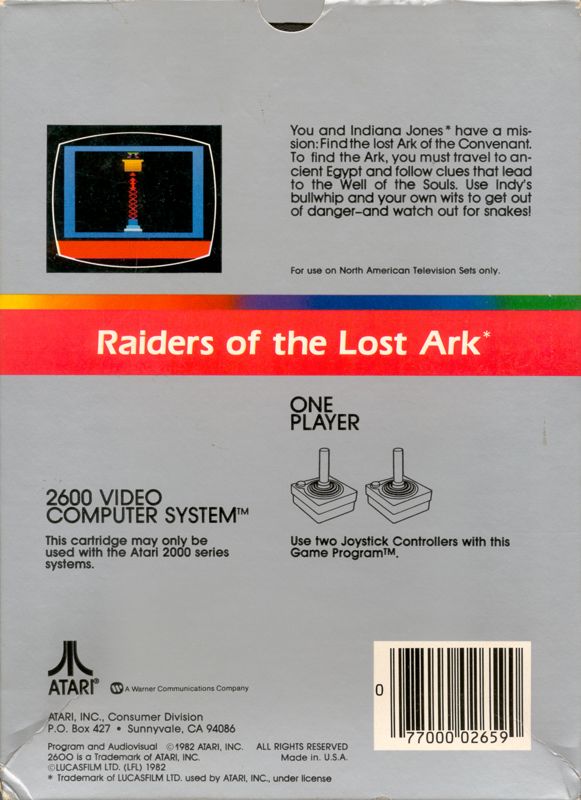 Raiders of the Lost Ark - Atari 2600