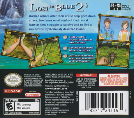 Lost in Blue 2  - Nintendo DS