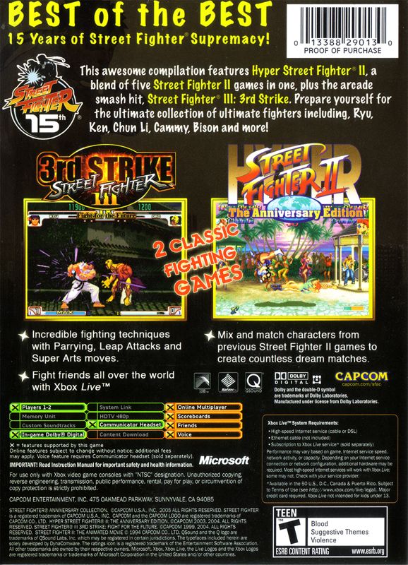 Street Fighter: Anniversary Collection - Xbox