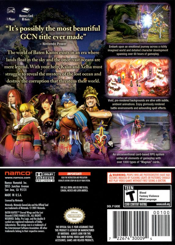 Baten Kaitos: Eternal Wings and the Lost Ocean - GameCube