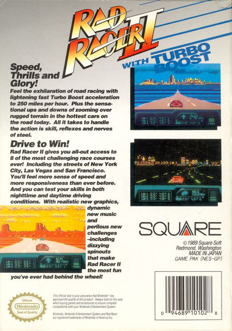 Rad Racer II - NES
