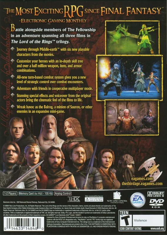 Lord of the Rings: The Third Age - PlayStation 2