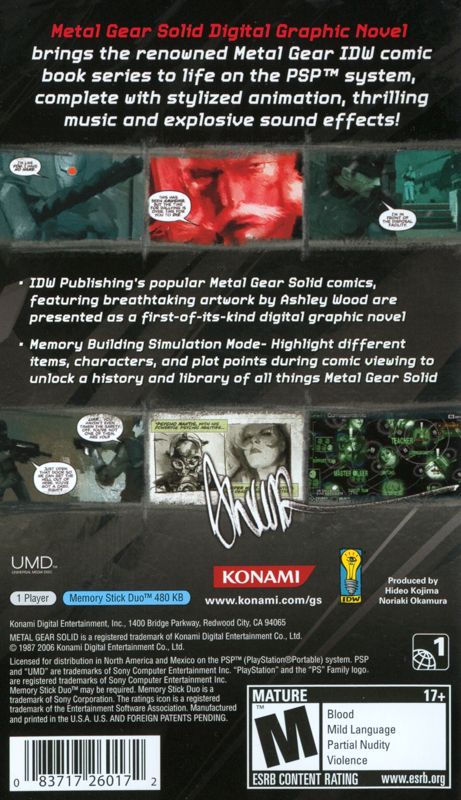 Metal Gear Solid: Digital Graphic Novel - PSP