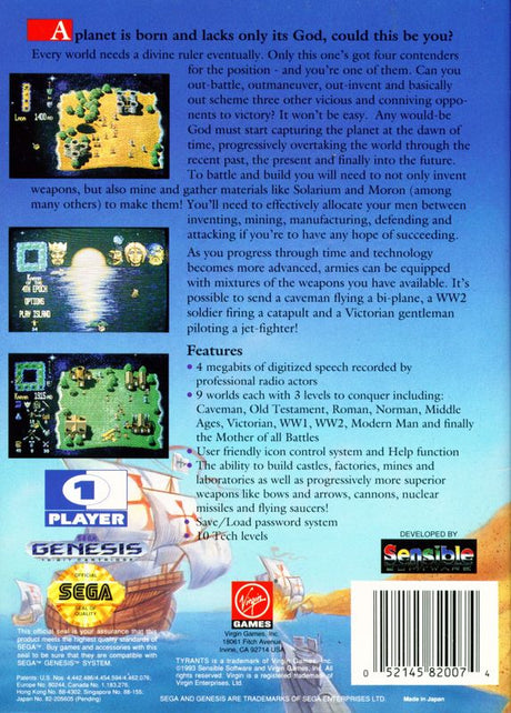 Tyrants: Fight Through Time - SEGA Genesis