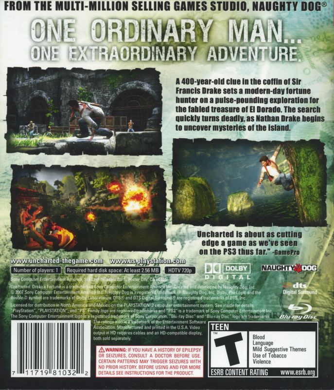 Uncharted: Drake's Fortune - PlayStation 3