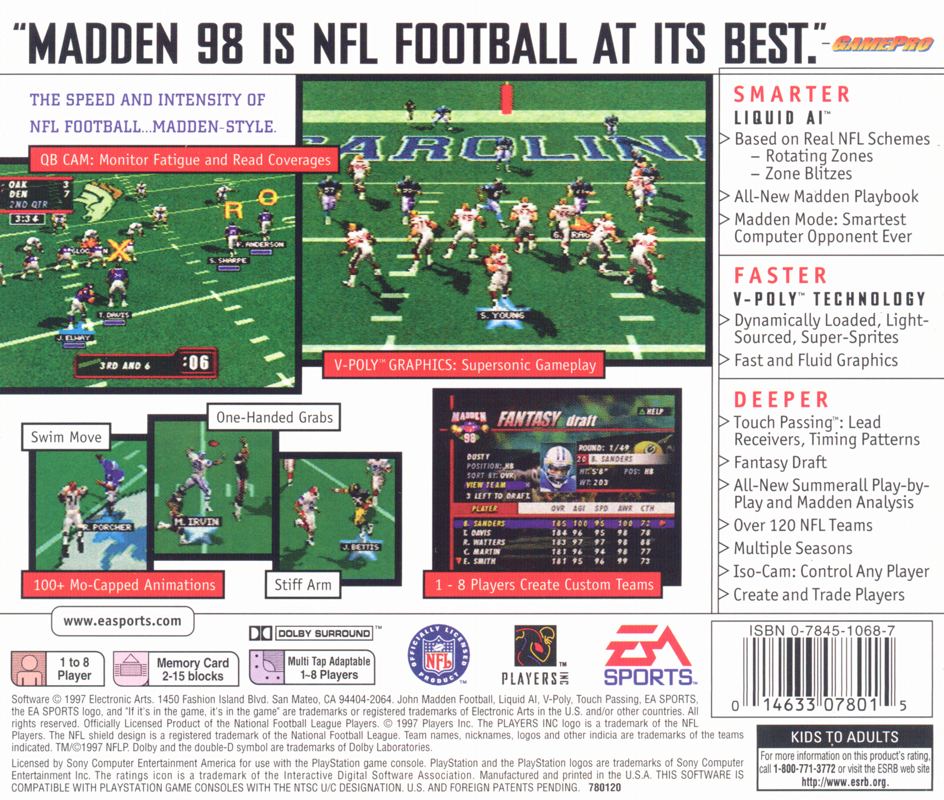 Madden NFL 98 - PlayStation