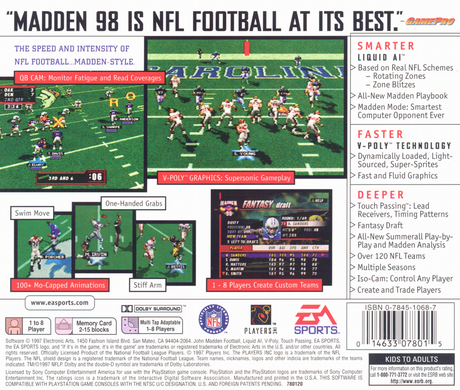 Madden NFL 98 - PlayStation