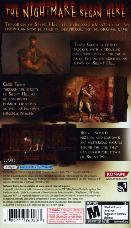 Silent Hill: Origins - PSP