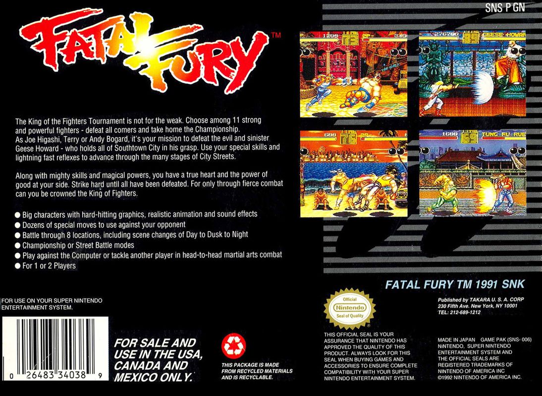 Fatal Fury - Super Nintendo
