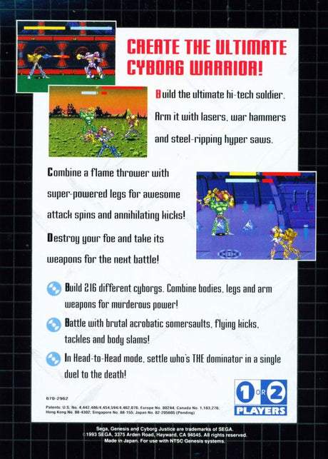 Cyborg Justice - SEGA Genesis
