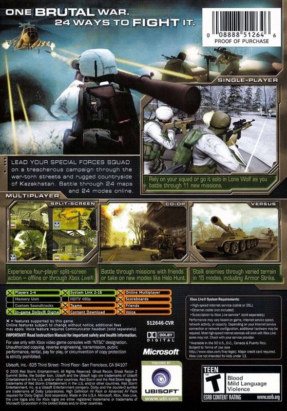 Tom Clancy's Ghost Recon 2: Summit Strike - Xbox