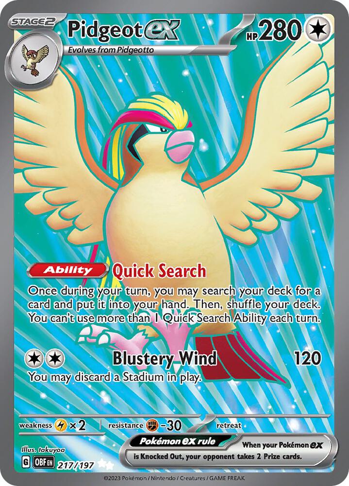 Pidgeot ex - 217/197 (217/197) [SV03: Obsidian Flames]