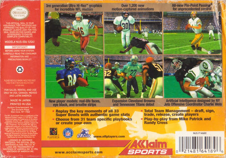 NFL Quarterback Club 2000 - Nintendo 64