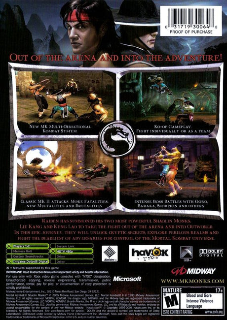 Mortal Kombat: Shaolin Monks - Xbox