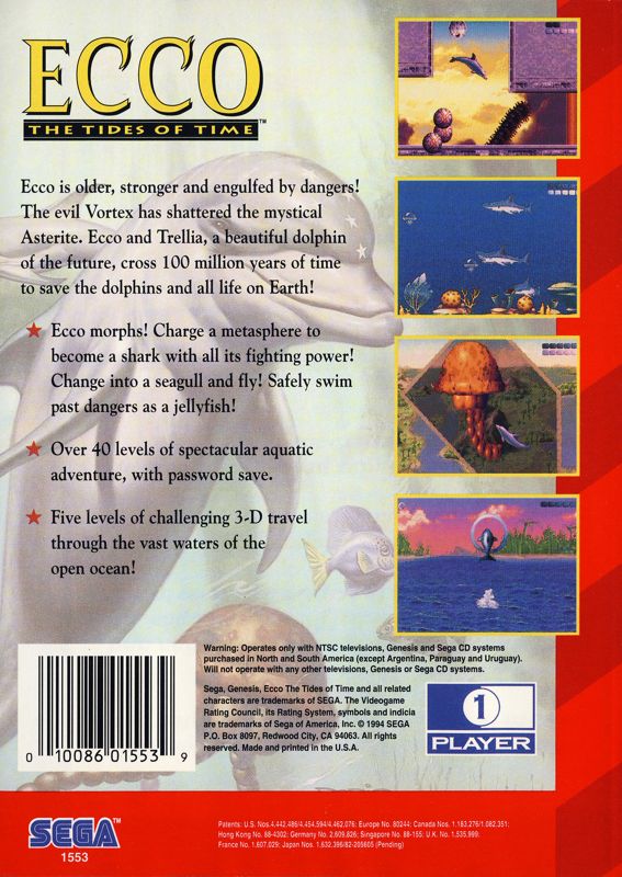 Ecco: The Tides of Time - SEGA Genesis