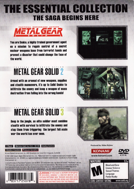 Metal Gear Solid: The Essential Collection - PlayStation 2