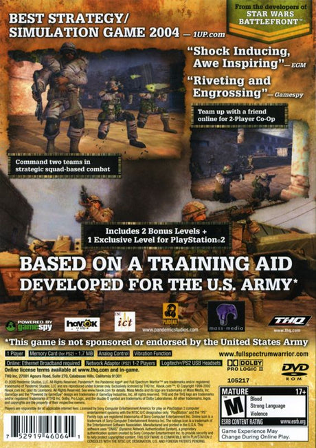 Full Spectrum Warrior - PlayStation 2