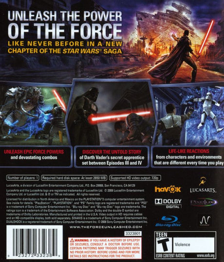 Star Wars: The Force Unleashed - PlayStation 3