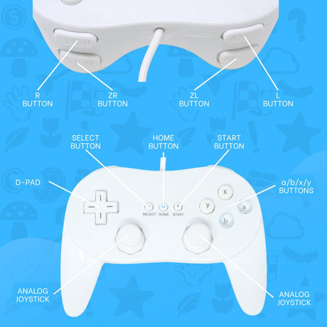 Classic Pro Controller for Wii, Wii U, NES & SNES Classic