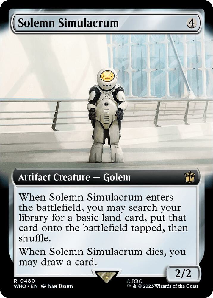 Solemn Simulacrum (Extended Art) (480) [Universes Beyond: Doctor Who]