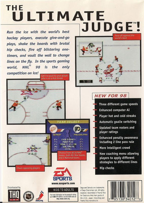 NHL 98 - SEGA Genesis