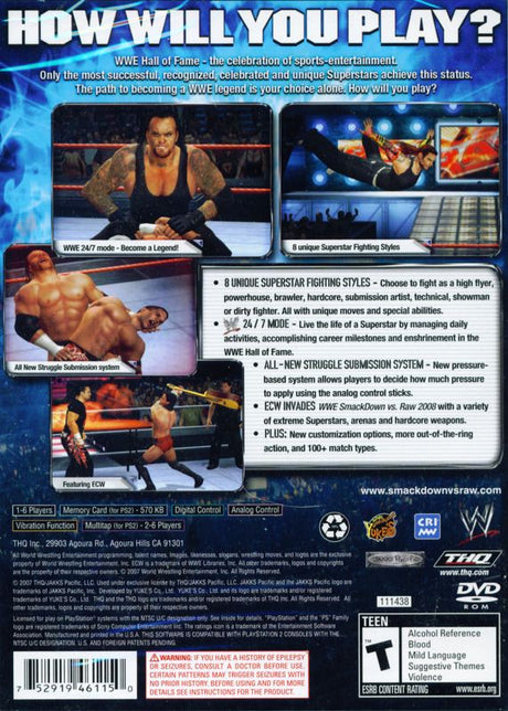 WWE Smackdown vs. Raw 2008 - PlayStation 2