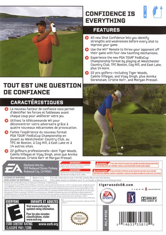 Tiger Woods PGA Tour 08 - Wii