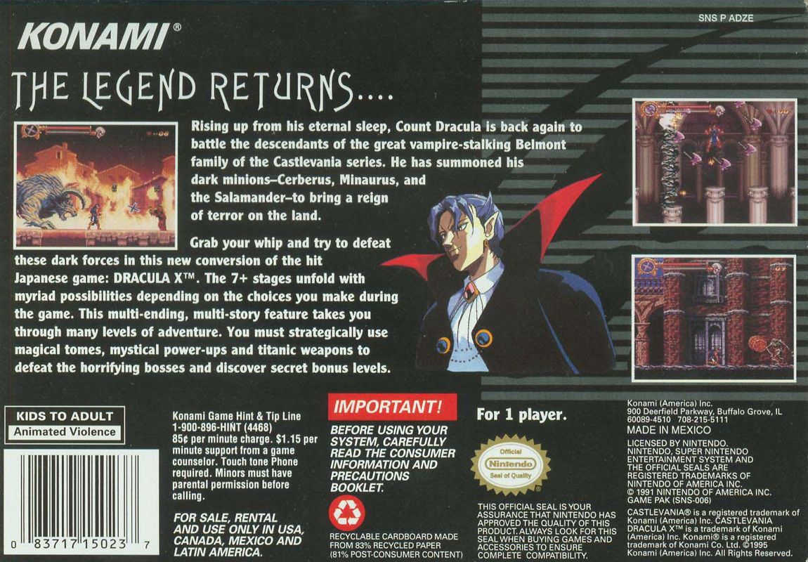 Castlevania: Dracula X - Super Nintendo