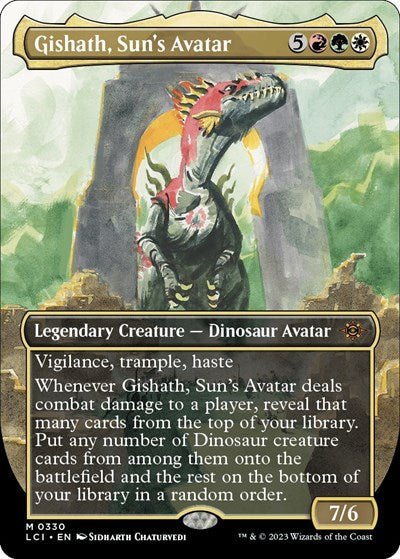 Gishath, Sun's Avatar (Borderless) (330) [The Lost Caverns of Ixalan]