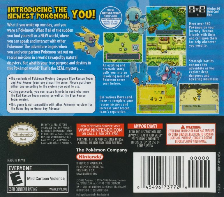 Pokemon Mystery Dungeon: Blue Rescue Team - Nintendo DS
