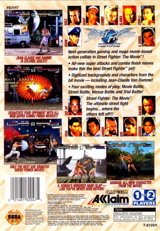 Street Fighter: The Movie - Sega Saturn