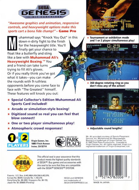 Muhammad Ali Heavyweight Boxing - SEGA Genesis