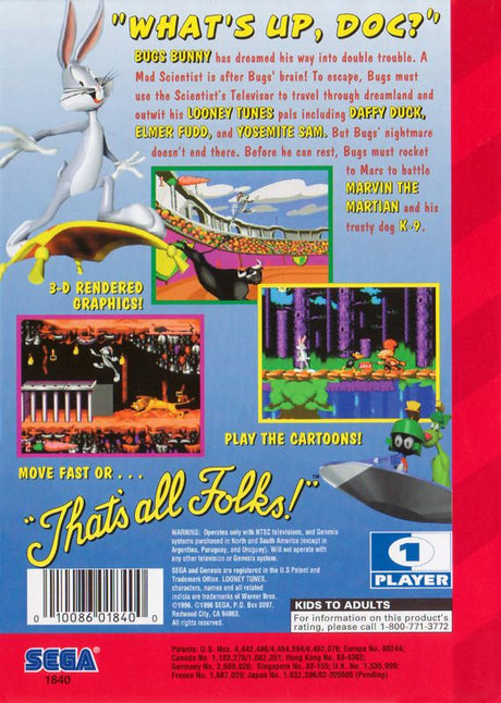 Bugs Bunny in Double Trouble- SEGA Genesis