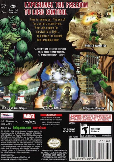 Incredible Hulk: Ultimate Destruction - GameCube