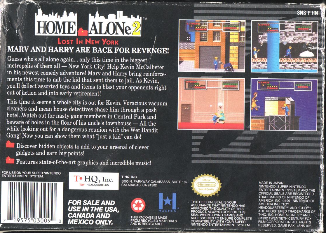 Home Alone 2: Lost In New York - Super Nintendo
