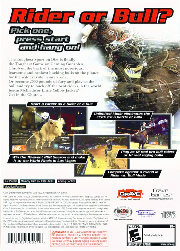 PBR: Out of the Chute - PlayStation 2