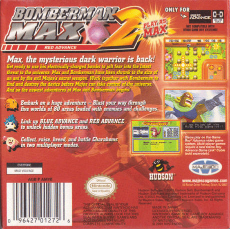 Bomberman Max 2: Red Advance - Game Boy Advance