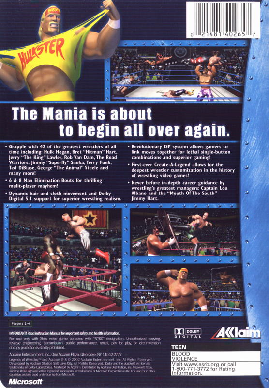 Legends of Wrestling - Xbox