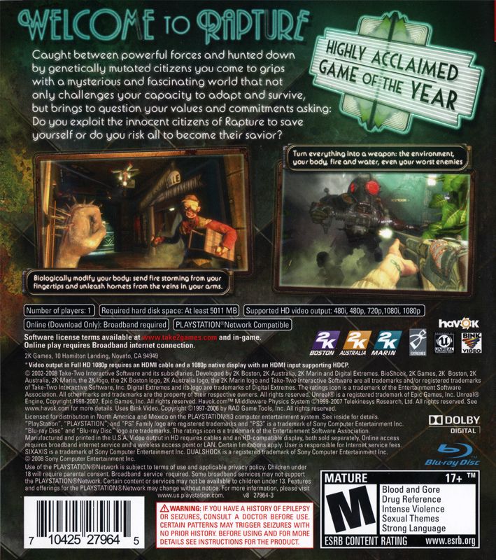 BioShock - PlayStation 3