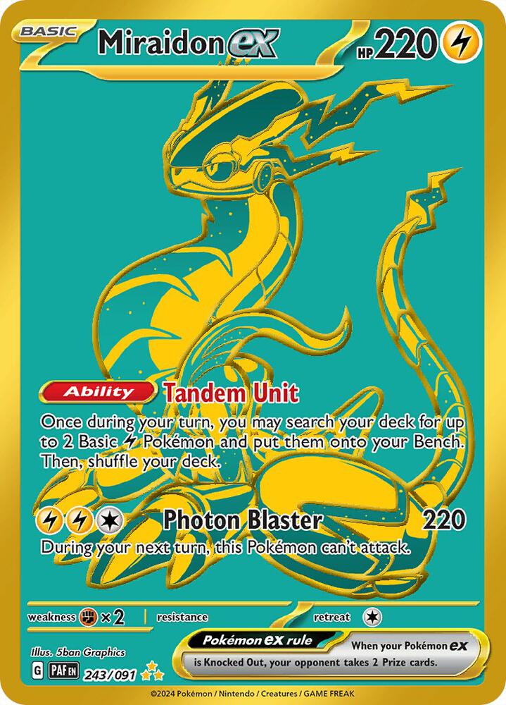 Miraidon ex (243/091) [SV: Paldean Fates]