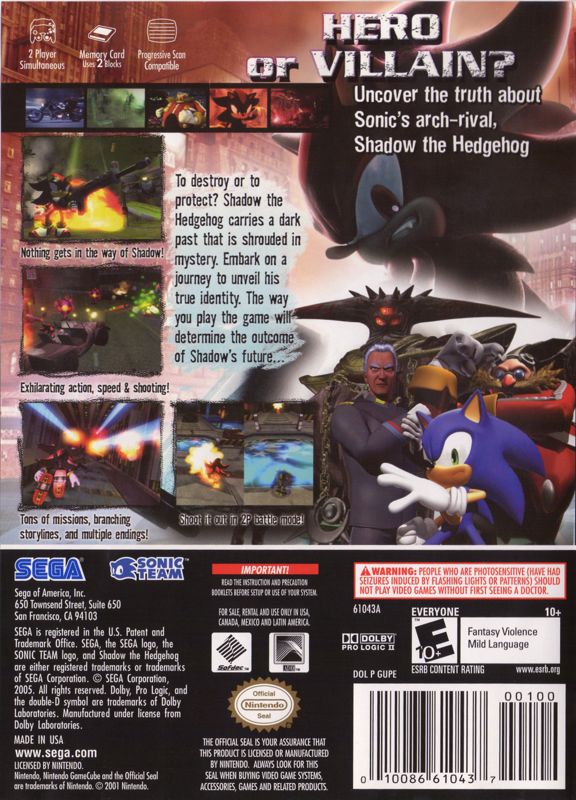 Shadow the Hedgehog - GameCube