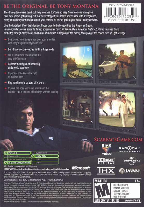 Scarface: The World Is Yours - Xbox
