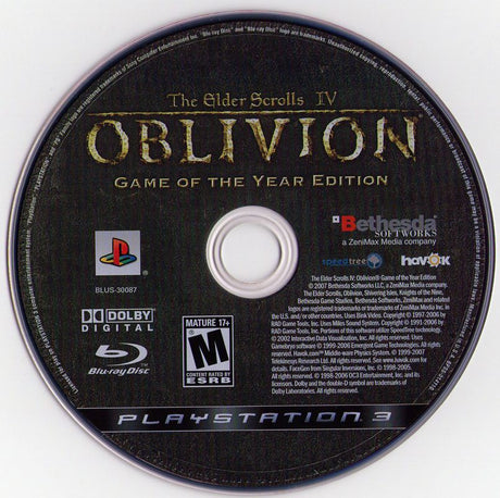 Elder Scrolls IV: Oblivion - Game of the Year Edition - PlayStation 3