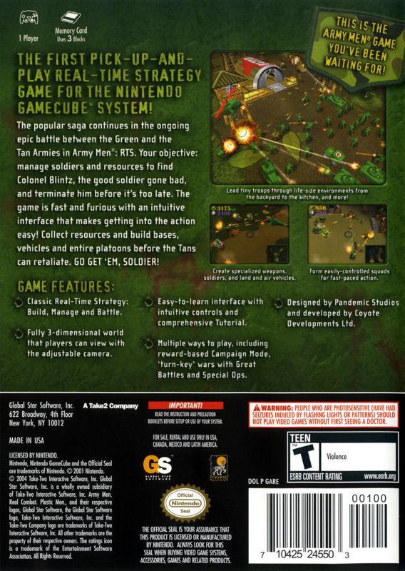 Army Men RTS - GameCube