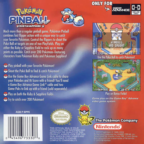 Pokemon Pinball: Ruby & Sapphire - Game Boy Advance