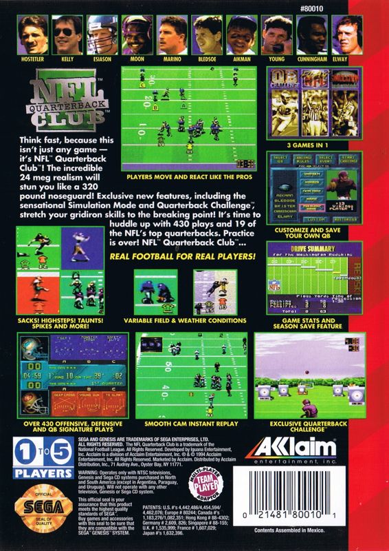 NFL Quarterback Club - SEGA Genesis