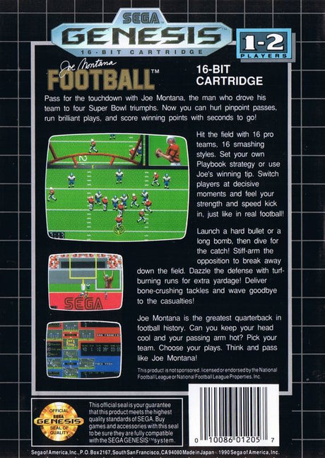 Joe Montana Football - SEGA Genesis